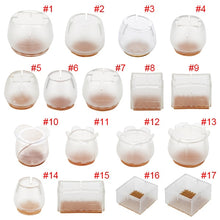 Load image into Gallery viewer, 10pcs Silicone Rectangle Square Round Chair Leg Caps Feet Pads Furniture Table Covers Wood Floor Protectors SDF-SHIP