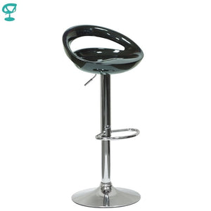94149 Barneo N-6 Plastic High Kitchen Breakfast Bar Stool Swivel Bar Chair Black free shipping in Russia