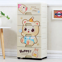 Load image into Gallery viewer, Cartoon Children&#39;s Wardrobe Drawer Receipt Cabinet Storage Box Plastic Baby Wardrobe Baby Cartoon Underwear  Plastic Wardrobe
