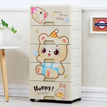 Load image into Gallery viewer, Cartoon Children&#39;s Wardrobe Drawer Receipt Cabinet Storage Box Plastic Baby Wardrobe Baby Cartoon Underwear  Plastic Wardrobe
