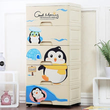 Load image into Gallery viewer, Cartoon Children&#39;s Wardrobe Drawer Receipt Cabinet Storage Box Plastic Baby Wardrobe Baby Cartoon Underwear  Plastic Wardrobe
