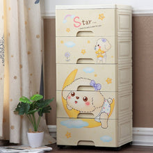 Load image into Gallery viewer, Cartoon Children&#39;s Wardrobe Drawer Receipt Cabinet Storage Box Plastic Baby Wardrobe Baby Cartoon Underwear  Plastic Wardrobe
