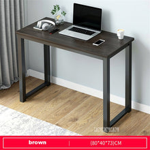 Load image into Gallery viewer, B2783 80/100/120/140cm Modern Manmade Board Steel Frame Office Computer Table Household Economical Large Desktop Study Desk
