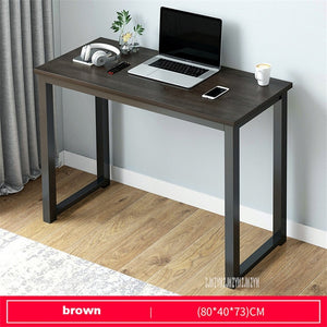 B2783 80/100/120/140cm Modern Manmade Board Steel Frame Office Computer Table Household Economical Large Desktop Study Desk