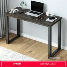 Load image into Gallery viewer, B2783 80/100/120/140cm Modern Manmade Board Steel Frame Office Computer Table Household Economical Large Desktop Study Desk
