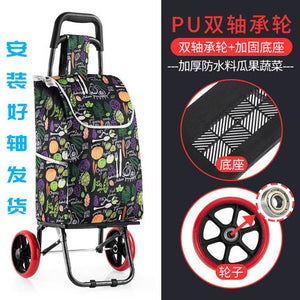 Trolley cart elderly Stairs shopping cart on Wheels Woman shopping basket large Household shopping bags Trolley Trailer foldable