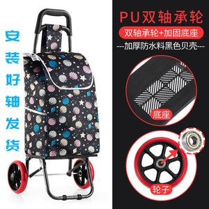 Trolley cart elderly Stairs shopping cart on Wheels Woman shopping basket large Household shopping bags Trolley Trailer foldable