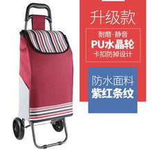Load image into Gallery viewer, Trolley cart elderly Stairs shopping cart on Wheels Woman shopping basket large Household shopping bags Trolley Trailer foldable
