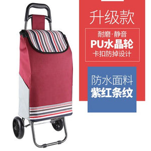 Trolley cart elderly Stairs shopping cart on Wheels Woman shopping basket large Household shopping bags Trolley Trailer foldable
