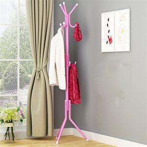9 Hook Clothes Stand Hat Coat Rack Metal Coat Handbag Scarf Clothes Hanger Saving Space Portable Hanger Tree